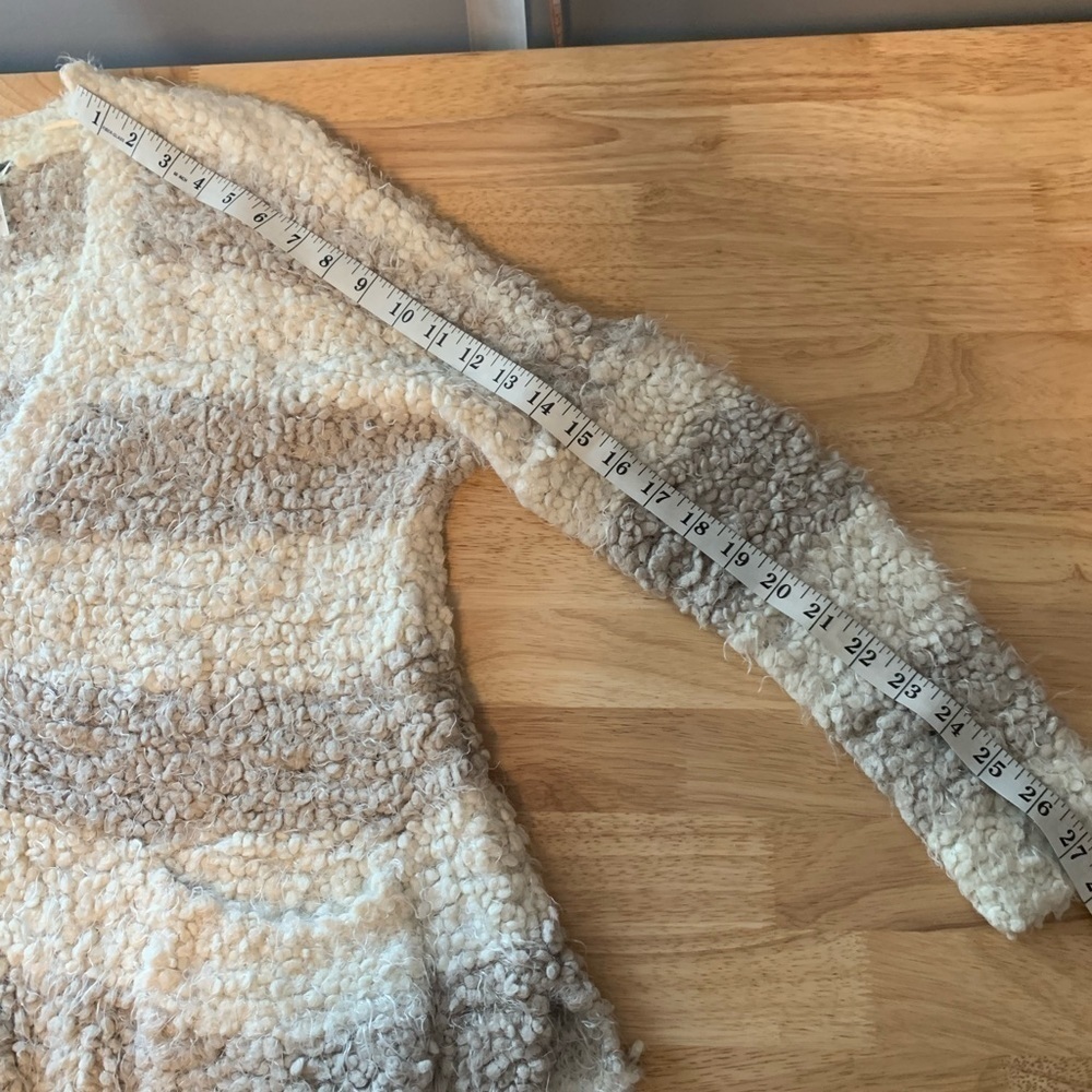 Free People Marshmallow Sweater Cardigan Ivory/Grey Size XS - Picture 14 of 14